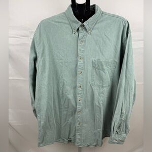 Vintage 90s Lands' End Oxford Button-Down Shirt Made in USA XL